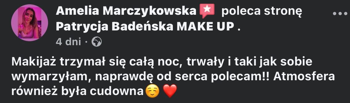 Opinia z Facebooka 1